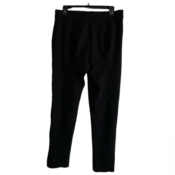 Anne Klein Black Patterned Pull On Stretch Career Pants - Picture 1 of 7
